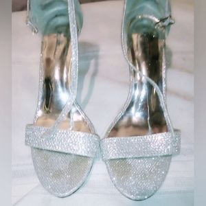 Silver shiney dress shoes